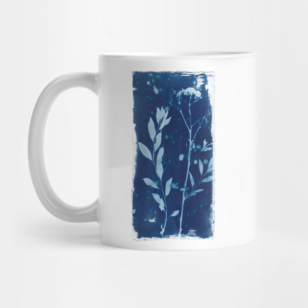 Wildflowers in cyanotype sunprint by kittyvdheuvel